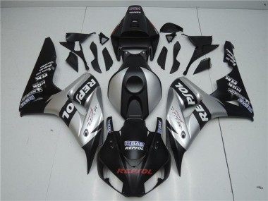 CBR 1000 RR 04-05 Motorrad Verkleidungen - Schwarz Silber Repsol