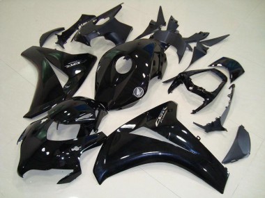 CBR 1000 RR 08-11 Motorrad Verkleidungen - Glänzend Schwarz Chrom Aufkleber