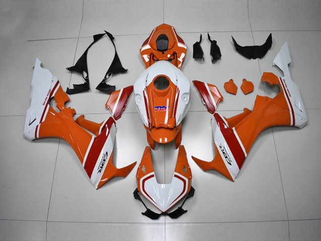 CBR 1000 RR 17-23 Motorrad Verkleidungen - Orange Weiß HRC