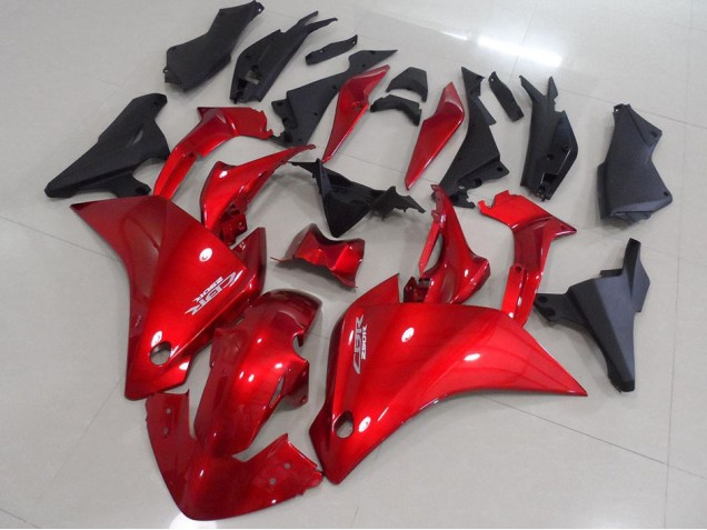 CBR 250 RR 11-13 Motorrad Verkleidungen - Rot Matt Schwarz