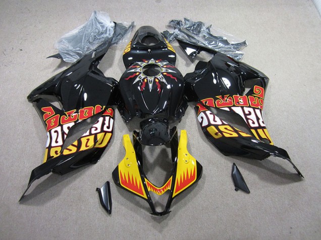 CBR 600 RR 09-12 Motorrad Verkleidungen - Schwarz Gelb