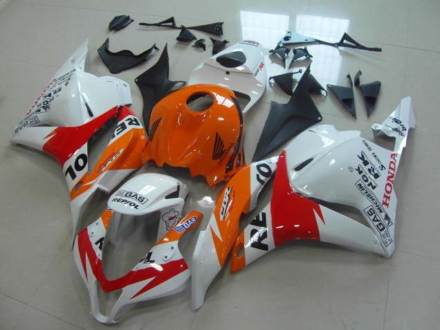 CBR 600 RR 09-12 Motorrad Verkleidungen - Weiß New Repsol