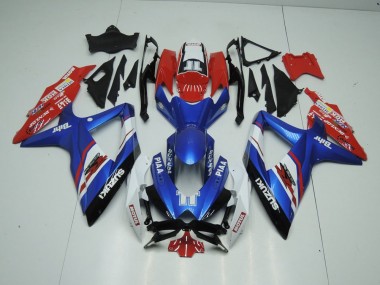 GSXR 1000 K9 09-16 Motorrad Verkleidungen - Blau und Rot