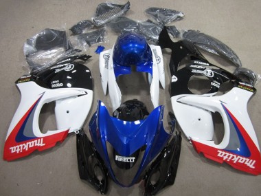 GSXR 1300 Hayabusa 08-19 Motorrad Verkleidungen - Weiß Blau Makita