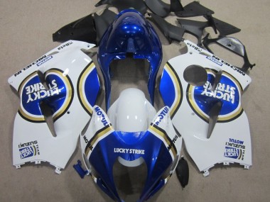 GSXR 1300 Hayabusa 96-07 Motorrad Verkleidungen - Blaus Motul Weiß Lucky Strike