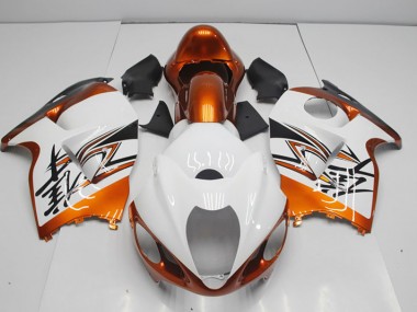 GSXR 1300 Hayabusa 96-07 Motorrad Verkleidungen - Weiß Orange