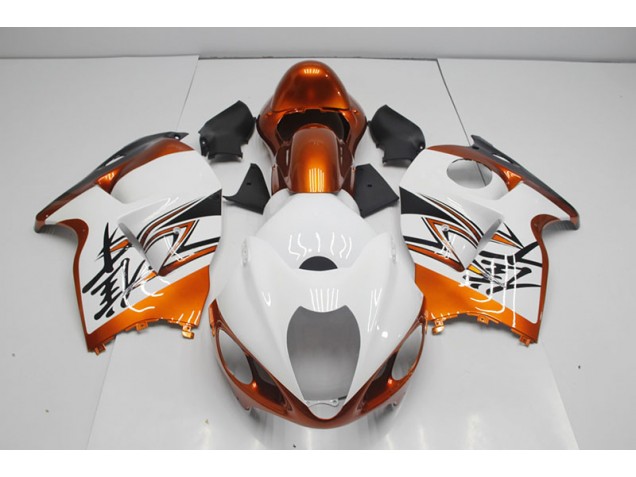 GSXR 1300 Hayabusa 96-07 Motorrad Verkleidungen - Weiß Orange