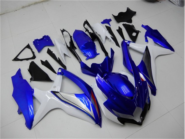 GSXR 600 / 750 K8 08-10 Motorrad Verkleidungen Komplett Sets - Blau Weiß