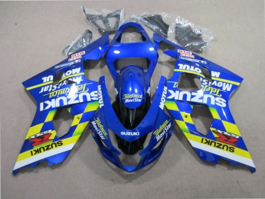 GSXR 600 K4 04-05 Motorrad Verkleidungen - Blau Telefumia Movistar