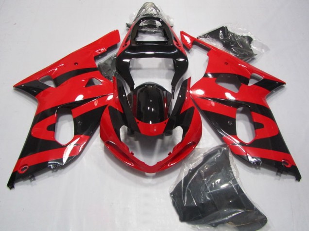 GSXR 750 K1 K2 K3 01-03 Motorrad Verkleidung - Schwarz Rot