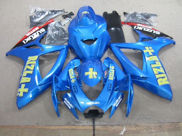 GSXR 750 K6 06-07 Motorrad Verkleidung - Blau Gelb Rizla