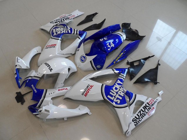 GSXR 750 K6 06-07 Motorrad Verkleidungen - Blau Weiß Lucky Strike Motul 34