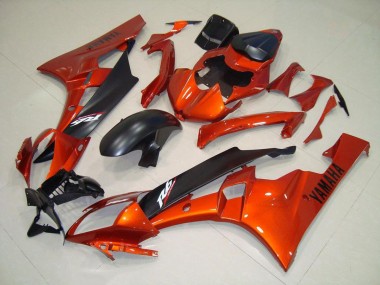 R6 06-07 Motorrad Verkleidungen - Orange Matt schwarz